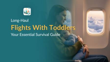 Long-Haul Flights With Toddlers: Survival Guide Long-haul flights with toddlers parent holding sleepy child on airplane